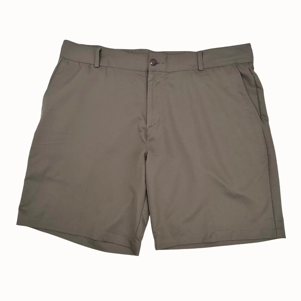 ADIDAS MEN'S CLIMALITE GOLF SHORTS KHAKI LIGHTWEIGHT & BREATHABLE - 40